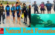సాగర గర్బంలో శిలాతోరణం |  Natural Rock formation in sea Rushikonda Beach | Scuba divers |Vizagvision