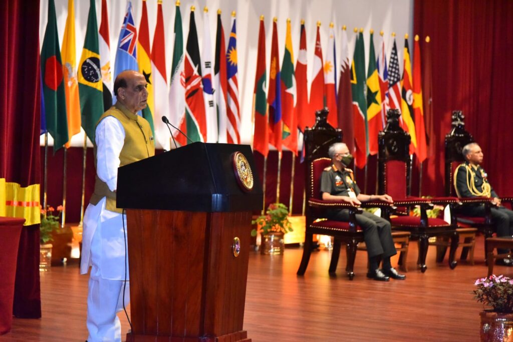 Vizagvision : Raksha Mantri Shri Rajnath Singh visited Defence Services Staff College ...   The Raksha Mantri was given a detailed update on the professional military education being imparted at DSSC. He appreciated the transformative changes made in the training of the young officers from India & aboard at the Institute and aligning the professional military education imparted to them to deal with the emerging challenges to national security. He also interacted with the officers of Armed Forces. Chief of Army Staff, General Manoj Mukund Naravane Lieutenant General MJS Kahlon were present on the occasion. 
