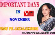 Important Days November Month 2021 | Prof PK Jayalakshmi,St Joseph’s College | Visakhapatnam