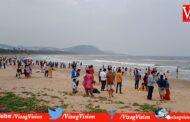 Sankranti Festival Rushikonda Beach Public Rush enjoying Visakhapatnam Vizagvision