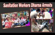 Sanitation Workers Dharna Arrests at GVMC Gandhi statue Visakhapatnam Vizagvision