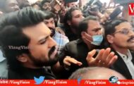 విమానాశ్రయం చేరుకున్న హీరో రాంచరణ్ ఘన స్వాగతం పలికిన మెగా అభిమానులు విజయవాడ Vizagvision