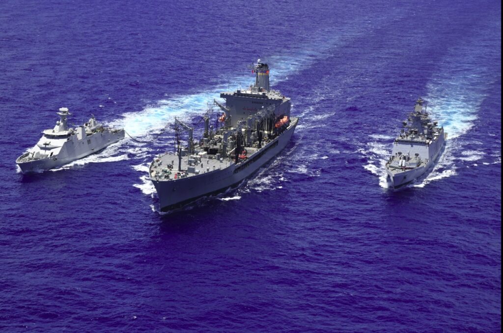 Vizagvision INS Satpura Showcases her professional prowess in the Pacific Ocean during RIMPAC – 2022