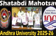Marching Towards Shatabdi Mahotsav Andhra University 2025-26 Broacher Launch Visakhapatnam