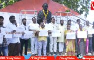 TDP Corporators Protest at GVMC Gandhi statue Visakhapatnam Vizag Vision