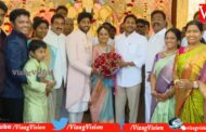 CM YS Jagan attends wedding reception of Narasapuram MLA Mudunuri Prasada Raju daughters vizagvision