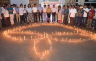 Candle light mourning expressing solidarity to the victims of train mishap in Odisha Visakhapatnam