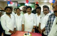 Highway Ventures celebrates Chiranjeevi birthday cut the cake Tourism Minister Kandula Durgesh