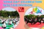 11th International Yoga day celebration by Waltair Division at Waltair Railway Cricket Stadium