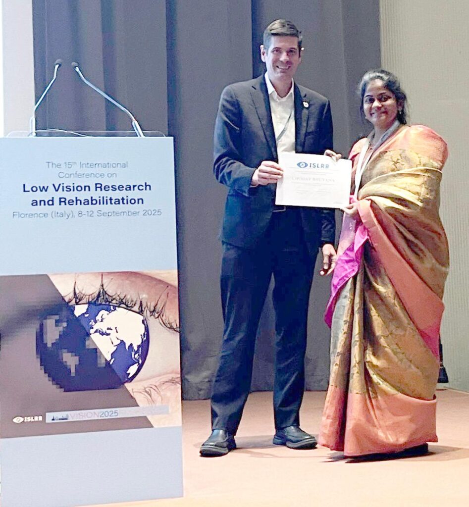 Visakhapatnam Vizagvision:ఫ్లోరెన్స్-ఇటలీలో ప్రపంచ వేదికపై భువన కళ్యాణి మెరిసింది...శంకర్ ఫౌండేషన్‌లోని సమర్థ కాలేజ్ ఆఫ్ ఆప్టోమెట్రీకి ఇన్‌ఛార్జ్ అకాడెమిక్స్ అయిన శ్రీమతి భువన కళ్యాణి, ఇటలీలోని ఫ్లోరెన్స్‌లో 2025 సెప్టెంబర్ 8 నుండి 12 వరకు జరిగే 