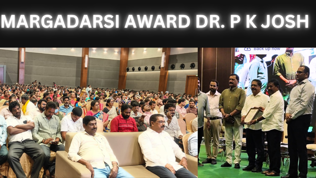 Vizag Vision Visakhapatnam : Margadarsi Award Dr. P K Josh receives prestigious award Gold medal at Andhra P-4 Foundation anniversary celebrationsAward in recognition of Dr. P K Josh's tireless servicesNot only a common man, but also as the General Secretary of Concern Charitable Trust and Senior Citizens Union, Dr. P K Josh, who has been an inspiration to many by providing tireless services to the people, the state government has honored Dr. P K Josh with a prestigious award. A certificate of honor was presented.He received the award from the hands of Visakhapatnam District In-charge Minister, Andhra Pradesh Social Welfare and Diversity Minister Dr. Dola Sri Bala Veeranjaneyaswamy, Bhimili MLA Ganta Srinivasa Rao, Visakhapatnam District Collector M.N. Harendhira Prasad, and GVMC Commissioner Ketan Garg at the first anniversary celebrations of the Swarna Andhra P-4 Foundation held at the 'Vizag Convention' next to the Madhurawada Cricket Stadium.On this occasion, many praised the services being rendered by Dr. PK Josh.He praised that he has enlightened the lives of many people by serving the people selflessly.He congratulated him for becoming an inspiration to more people through the good programs he is doing.He praised that Dr. PK Josh has proven that to serve the people, it is enough to have a good idea and personality.He informed that this award was presented in recognition of his service activities.Later, Dr. P K Jose said that for the last 16 years, he has undertaken many programs in education, health, skill development training, medical camps, rugs for the elderly, poor students and the disabled in 35 mandals from three districts. He thanked the government for recognizing his services and giving him this award and the dignitaries who presented him with the certificate.
