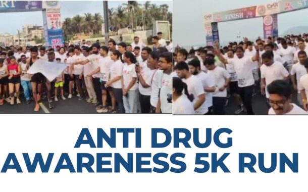 Anti Drug Awareness 5K Run at RK Beach in Visakhapatnam Vizag Vision