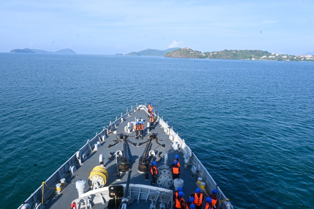 Vizag Vision Thailand:IOS SAGAR SHIP ARRIVES AT PHUKET, THAILANDIndian Ocean Ship (IOS) SAGAR arrived at Phuket, Thailand, on 14 Apr2026 on completion of a six-day transit from Malé, Maldives, marking the second port call of its ongoing mission.The IOS SAGAR-INS Sunayna, with a multinational crew from 16Friendly Foreign Countries (FFCs), is on deployment to the Indian Ocean Region, reinforcing the vision of MAHASAGAR (Mutual and Holistic Advancement for Security and Growth Across Regions). The current edition of IOS SAGAR, which commenced in Mar 2026, also reflects India’s leadership role as Chair of the Indian Ocean Naval Symposium (IONS).During the port call at Phuket, IOS SAGAR is scheduled to engage inprofessional interactions with the Royal Thai Navy (RTN), aimed atstrengthening bilateral defence cooperation and enhancing mutual understanding. A range of social, cultural and sporting engagements are also planned to foster camaraderie and people-to-people connect. The ship’s stay coincides with the Songkran festival, the traditional Thai New Year, providing an opportunity for strengthening cultural exchanges amongst the participating navies.During the transit from Malé, the international crew undertook structured training activities at sea, including seamanship evolutions and operational drills, aimed at enhancing collective readiness, interoperability and maritime cooperation. The deployment underscores the Indian Navy’s continued commitment to strengthening maritime partnerships and capacity building,thereby contributing to regional security and stability.IOS SAGAR was flagged off from Mumbai on 02 April 2026 by Hon'bleRaksha Rajya Mantri Shri Sanjay Seth. As part of this mission, the Indian Navy crew along with 38 personnel from 16 Friendly Foreign Countries onboard IOS SAGAR will undertake port calls at Male, Phuket, Jakarta, Singapore, Yangon, Chittagong and Colombo.https://www.pib.gov.in/PressReleaseDetail.aspx?PRID=2248586The initiative embodies the vision of ‘One Ocean, One Mission’, fostering deeper engagement and cooperation among maritime partners.